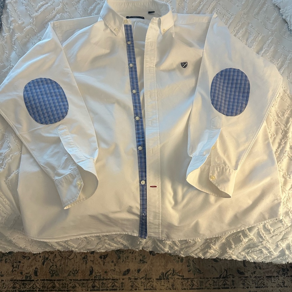 White Crimeiux long sleeve button down size XXL